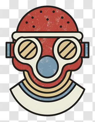 Gas Masks - Retro Robot Head Illustration Transparent PNG