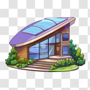 Eco House - Modern Eco-friendly House Transparent PNG