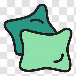 Sleeping Pillow - Green And Teal Pillows Transparent PNG