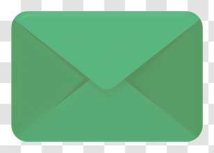 It - Green Paper Envelope Design Transparent PNG