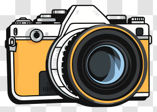 Digital Camera - Retro-Style Camera Illustration Transparent PNG