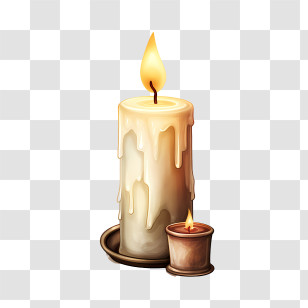 All Souls Day - Burning Wax Candle For Warm Ambience Transparent PNG