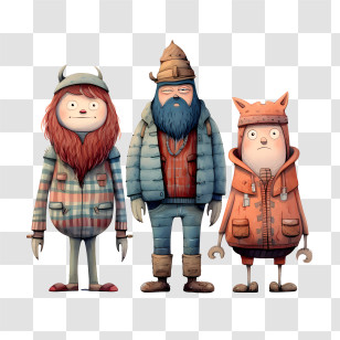 Winter Costume Animal - Cartoon Characters Transparent PNG