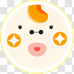 Orange Mask - Cute Cartoon Face Transparent PNG