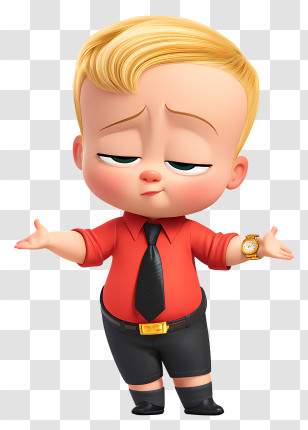 Boss Baby - Smug Baby Boss Cartoon Transparent PNG