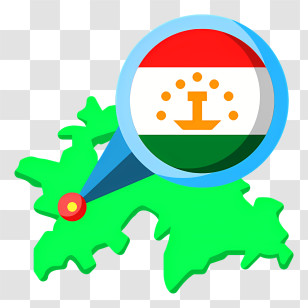 Tajikistan Flag - Tajikistan Map With Flag Transparent PNG