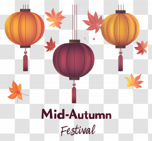 Mid Autumn Festival - Lanterns For Mid-Autumn Festival Transparent PNG