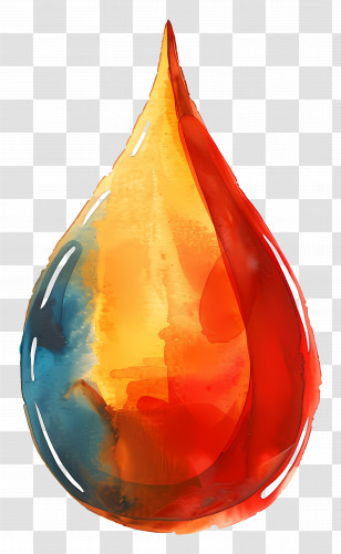 Oil Drop - Colorful Watercolor Drop Transparent PNG
