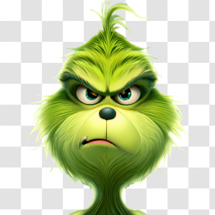 Christmas Grinch - Grumpy Green Cartoon Character Transparent PNG