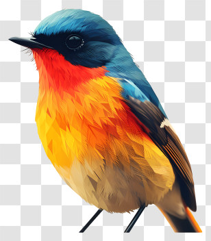 Bird - Vivid And Colorful Bird Illustration Transparent PNG
