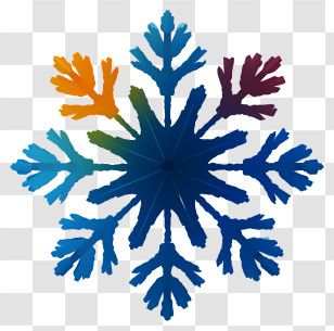 Snowflake - Colorful Snowflake Design Transparent PNG