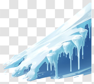 Ice Covered Cliff - Ice Crystals With Frozen Structure Transparent PNG