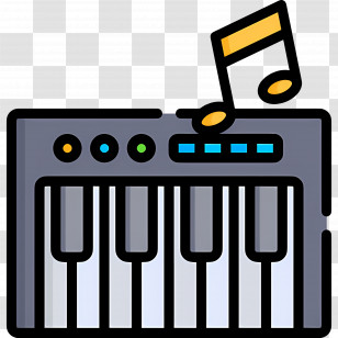 Music Keyboard - Electronic Keyboard With Musical Notes Transparent PNG