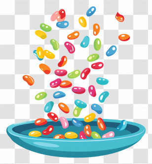 Jelly Beans - Colorful Jelly Beans In A Bowl Transparent PNG