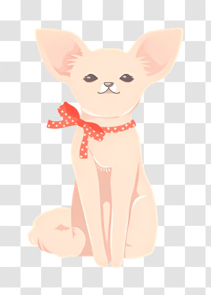 Small Kitten - Cute Dog With Red Bow Transparent PNG
