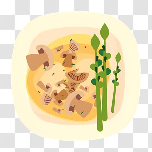 Thai Food - Creamy Mushroom Soup With Herbs Transparent PNG