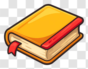 Book Icon - Yellow Book With Bookmark Illustration Transparent PNG