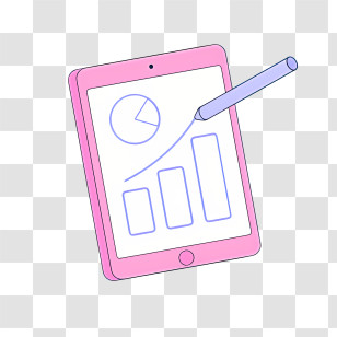 Bubble Gum - Tablet With Pen And Graph Transparent PNG
