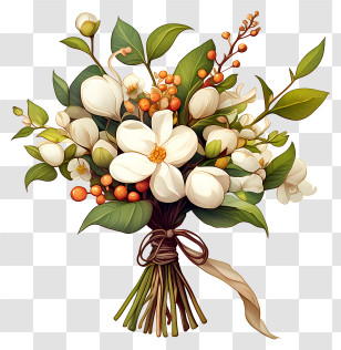 Flower Bouquet Art - Beautiful Flower Bouquet Transparent PNG