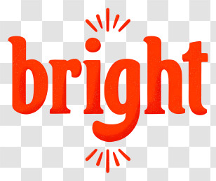 Bright Logo - Bright Red Text Transparent PNG
