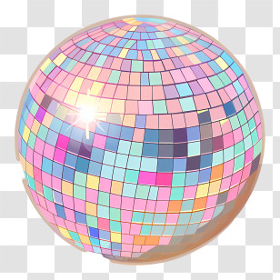 Disco Ball - Colorful Disco Ball For Party Themes Transparent PNG