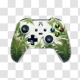 Xbox Controller - Game Controller With Plant Pattern Transparent PNG