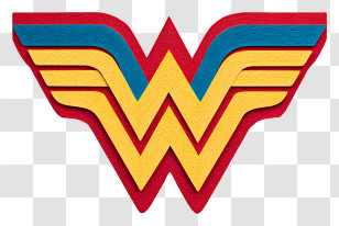 Wonder Woman Logo - Wonder Woman Logo In Red And Yellow Transparent PNG