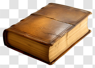 Vintage Book - Antique Leather-Bound Book Illustration Transparent PNG