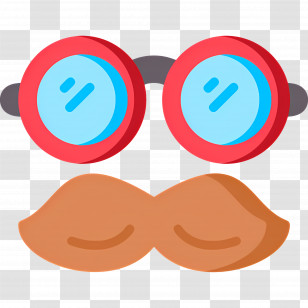 Moustache - Funny Disguise Glasses With Moustache Transparent PNG