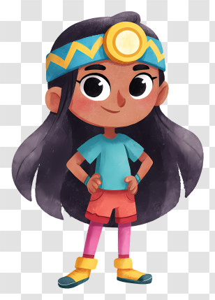 Isabella Alvarado - Confident Headband Hero Girl Transparent PNG