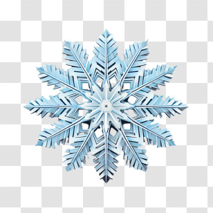 Snowflake - Beautiful Blue Snowflake Design Transparent PNG