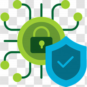 Artificial Intelligence - Security Icon With Lock And Shield Transparent PNG