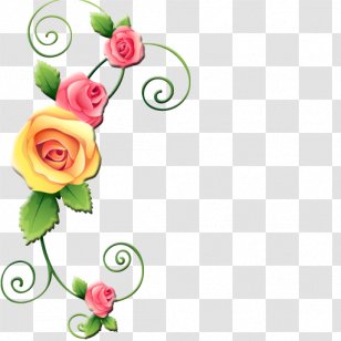 Borders And Frames Decorative Corners Floral Design Clip Art - Text ...