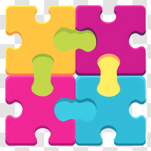 Puzzle Pieces - Colorful Puzzle Pieces Transparent PNG