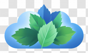 Cloud Logo - Nature Cloud And Leaf Design Transparent PNG