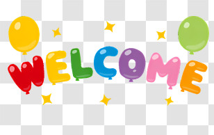 Icon - Colorful Welcome Balloons Transparent PNG