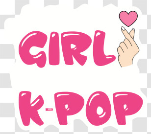 Kpop - Girl K-Pop Text Transparent PNG