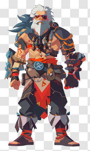 Game Figure - Tribal Warrior In Fantasy Style Transparent PNG