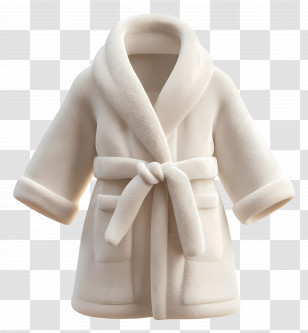 Bathrobe - White Cozy Bathrobe Transparent PNG