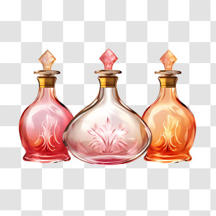 Perfume Bottle - Elegant Glass Perfume Bottles Illustration Transparent PNG