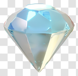 Diamond - Shimmering Blue Diamond Jewel Transparent PNG