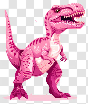 Dinosaurs - Pink Cartoon Dinosaur Illustration Transparent PNG