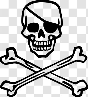 Pirate - Skull And Crossbones Symbol Transparent PNG