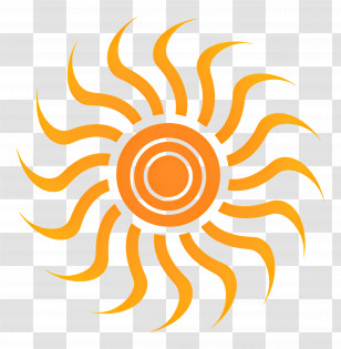 Sun Logo - Bright Yellow Sun Symbol Transparent PNG