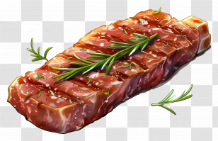 Steak - Grilled Meat Steak With Rosemary Transparent PNG