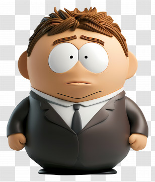 Eric Cartman - Cartoon Businessman Character In Suit Transparent PNG