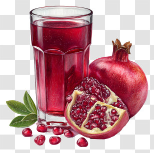 Juice Anar - Pomegranate Juice With Fruit Transparent PNG