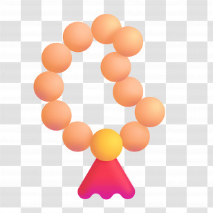Prayer Beads Emoji - Beaded Necklace Illustration Transparent PNG