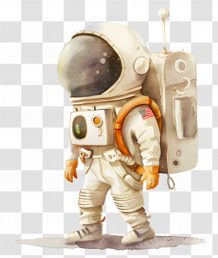 Cartoon Astronaut - Cartoon Astronaut In Detailed Spacesuit Transparent PNG