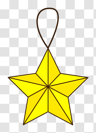Yellow Star - Yellow Star Ornament Transparent PNG